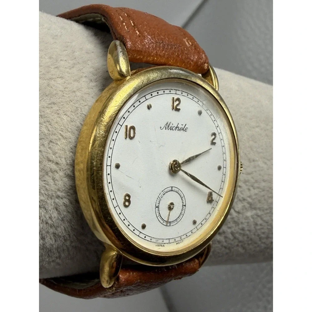 Michele Vintage Ladies Watch New Battery Small Seconds 33MM 7.5